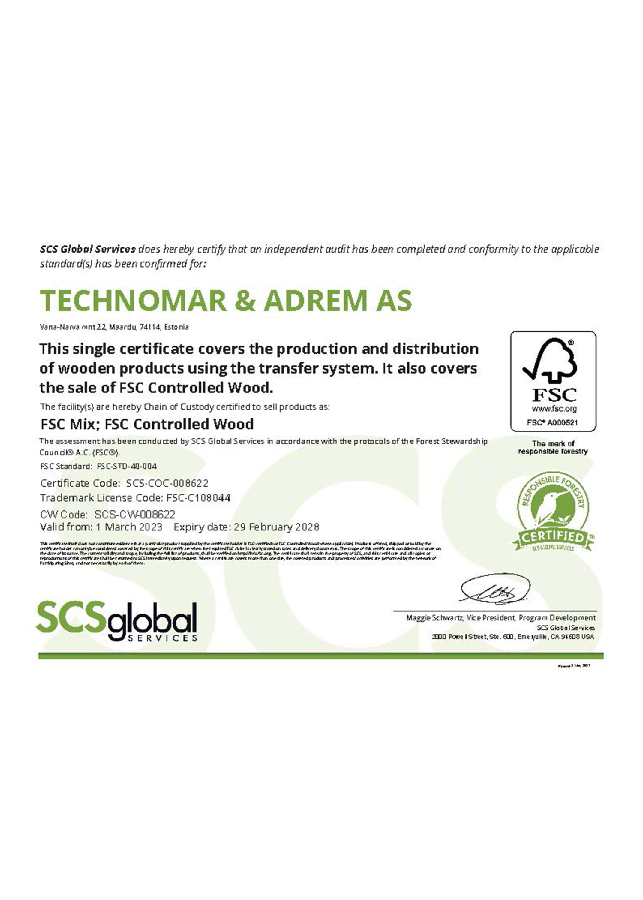 COC certificate
